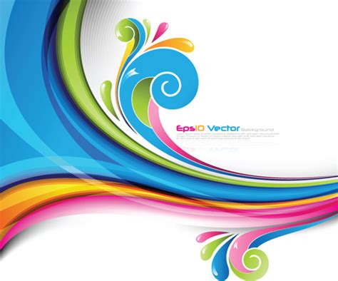 Set Of Colored Swirl Vector Backgrounds Art Vectors Images Graphic Art