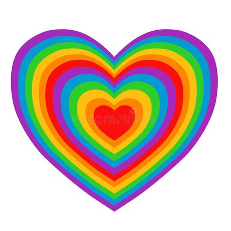 rainbow heart lgbt community pride concept vector illustration