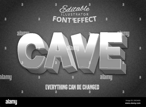 Toon Text 3d Stone Style Editable Font Effect Stock Vector Image And Art