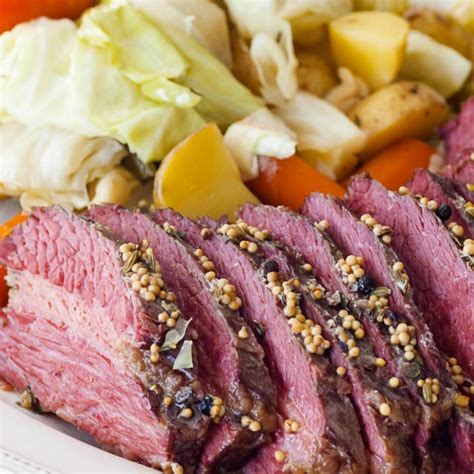 Corned beef is really just brisket that's been cured in salt and spices historically, this was done for preservation, but the method of corning has drop the potatoes and carrots into the liquid that surrounds the beef. Canned Corned Beef And Cabbage Recipe Crock Pot