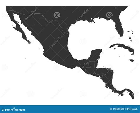 Blank Map Of Central America And Mexico At Psdhook Images