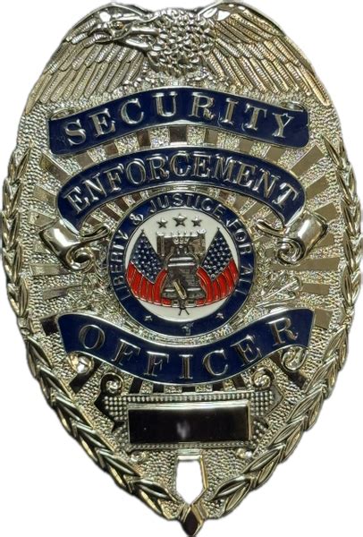 Professional Deluxe Security Enforcement Officer Badge Silver 191