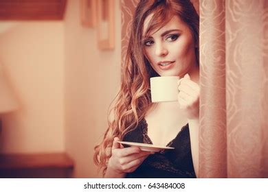 Sensual Seductive Woman Lingerie Drinking Cup Stock Photo Shutterstock