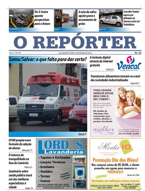 Jornal O Repórter - Edição 05/05/2010 by Jornal O Repórter - Issuu