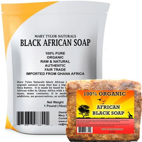 African Black Soap 1 Lb 100 Natural Raw African Black Soap For Acne Eczema Psoriasis Scar