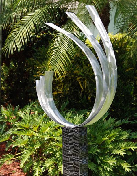 Modern Abstract Garden Sculpture Triple C By Jon Allen Modern