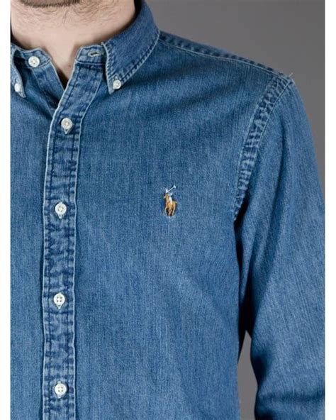 Polo Ralph Lauren Classic Fit Denim Shirt In Blue For Men Save Lyst