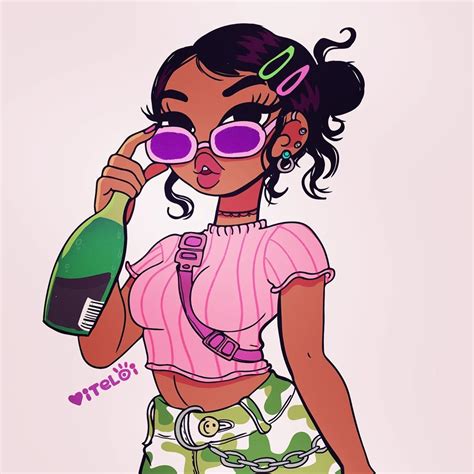 2486 Likes 7 Comments Eloi Viteloi On Instagram “ Summer Wine 🍷🌙” Black Girl Art