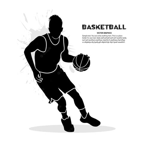 Premium Vector Male Basketball Player Dribbling Vector Silhouette