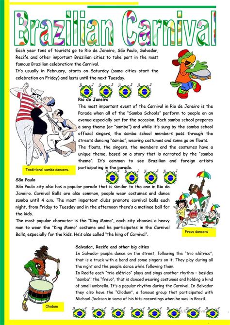 Brazil Worksheets Activities Games And Worksheets For