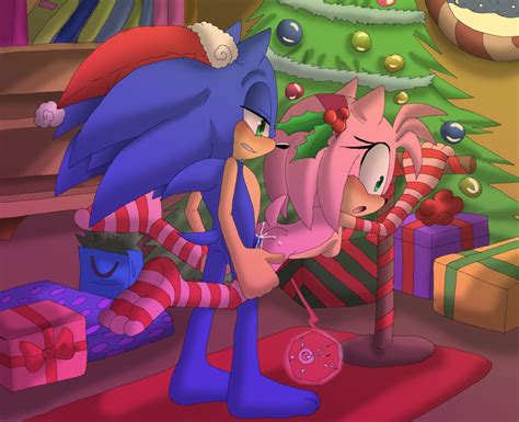 Rule 34 Amy Rose Angelofhapiness Anthro Christmas Mobian Species
