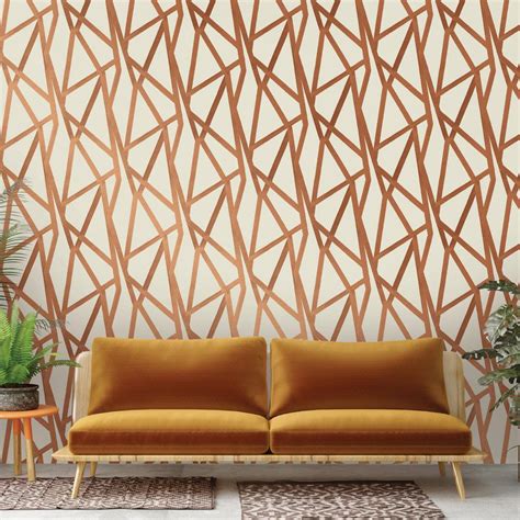 Tempaper Intersections Urban Bronze Self Adhesive Removable Wallpaper