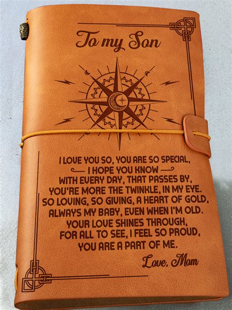 Check spelling or type a new query. Leather Journal Mom to Son - I Love You So, Gift for Son ...