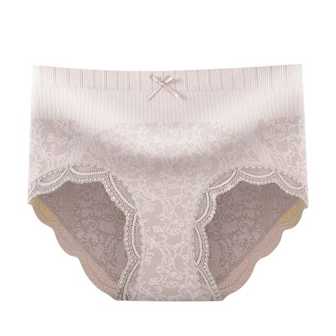 Zmhegw Panties For Womens Comtable Lace Edge Middle Waist Triangle Women Underwear Briefs Pack