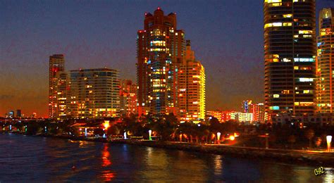 Miami Waterfront At Night 2 Photograph By Chaz Daugherty Fine Art