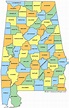 Alabama State Map By County - Liva Sherry