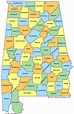 Alabama County Map - AL Counties - Map of Alabama