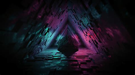Digital Cave 3d Triangle 4k Wallpaperhd Abstract Wallpapers4k