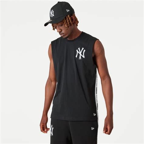 Official New Era New York Yankees Mlb Left Chest Logo Black Sleeveless