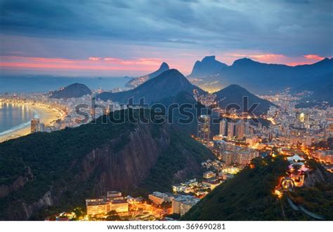 Night View Rio De Janeiro Brazil Stock Photo Edit Now 369690281