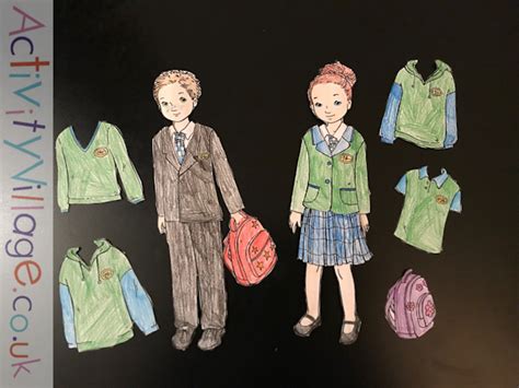Paper Doll School Uniform