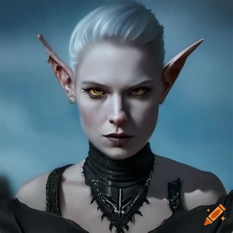 Portrait Of A Dark Elf Cleric Mage