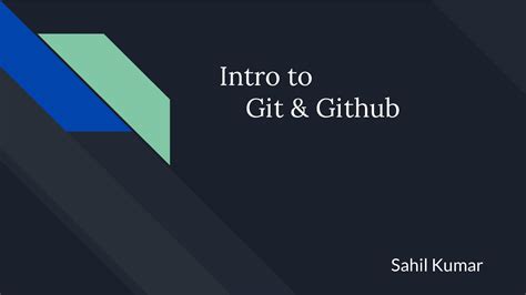 Intro To Git And Github Speaker Deck