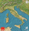 Satellite Map of Italy