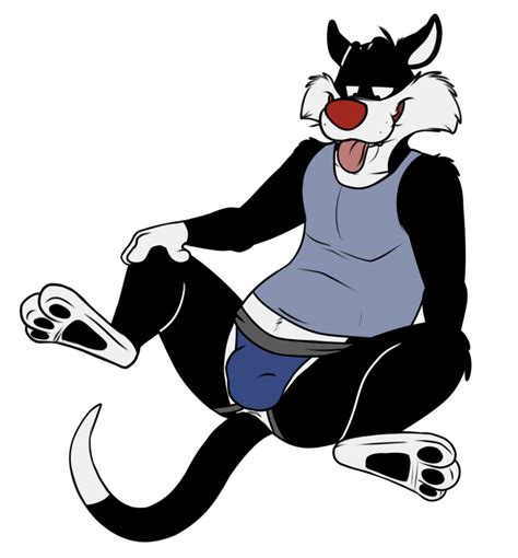 Rule 34 Bulge Cat Feline Foot Grab Looney Tunes Presenting Rotten Robbie Smooth Fur Sylvester