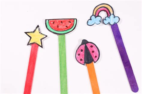 Easy Bookmark Idea With Popsicle Stick For Kidsstep By Step Pictures