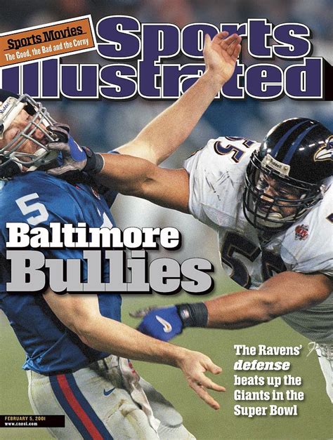 Baltimore Ravens Jamie Sharper Super Bowl Xxxv Sports Illustrated Cover By Sports Illustrated