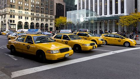 To be transported by taxi. New York City's yellow cab crisis