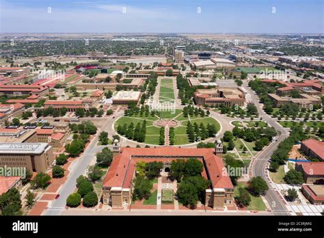 Aerial Views Of Texas Tech University In Lubbock Stock Photo Alamy