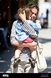 Amanda Peet and her daughter Frances Pen Benioff out and about in ...