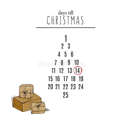 Days Till Christmas Stock Illustrations 22 Days Till Christmas Stock