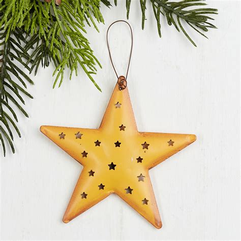 Small Rustic Metal Star Ornament Christmas Ornaments Christmas And