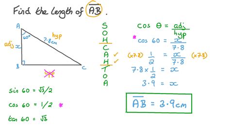 Question Video Finding A Side Length In A Right Triangle Using Right