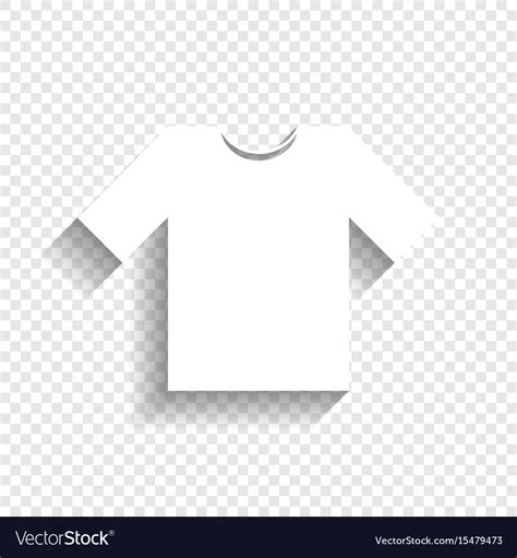 T Shirt Sign White Icon With Royalty Free Vector Image