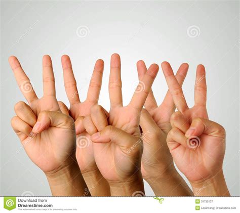Victory Gesture stock image. Image of showing, thumb - 31735137