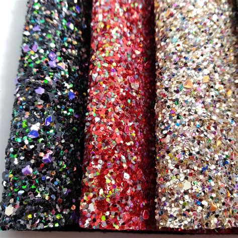Buy Mixed Color Chunky Glitter Fabric For Sewing Diy