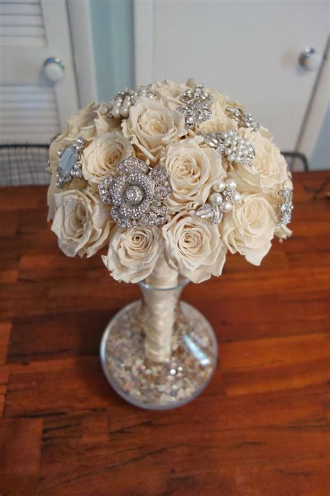 Rustyfarmhouse Diy Handmade Brooch Bouquet With Real Preserved Roses
