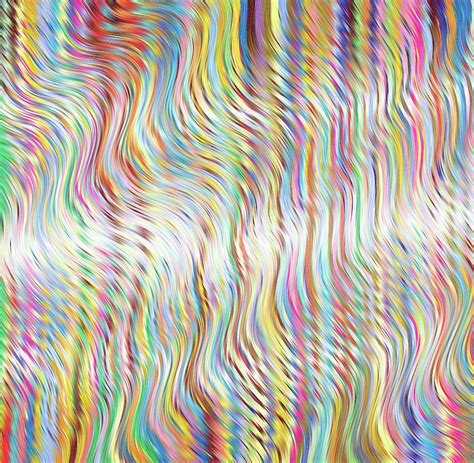 Rainbow Chromatic Ripple Blur Digital Art By Tom Hill