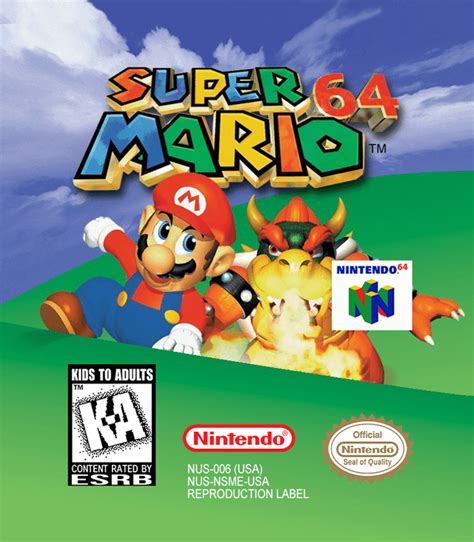 I Recreated The Super Mario 64 Label Using The Official Artwork Rn64