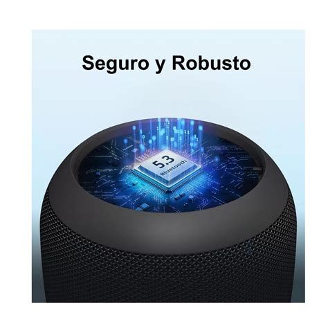 Altavoz Bluetooth Portátil Bocina Impermeable Con Luces Rgb Eo Safe Imports  Color Negro