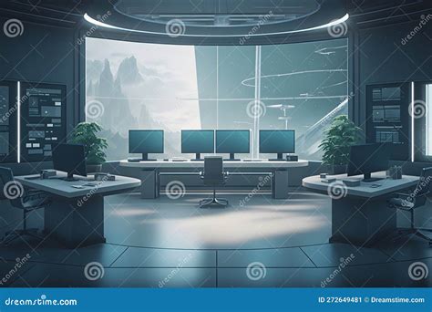 Futuristic Meeting Room Interior Conference Room Coworking Modern