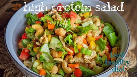 high protein salad weight loss recipe easy salad recipe chickpea salad youtube