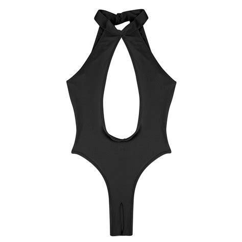 women open cup bikini monokini crotchless bodysuit leotard swimwear bathing suit ebay
