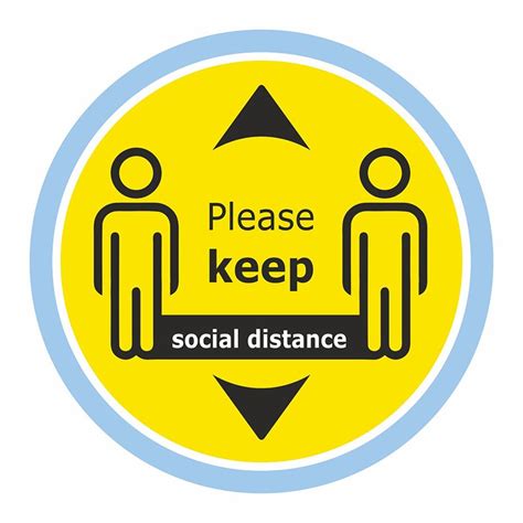 Please Keep Social Distance Floor Sticker Pack Of 6 Discount Displays
