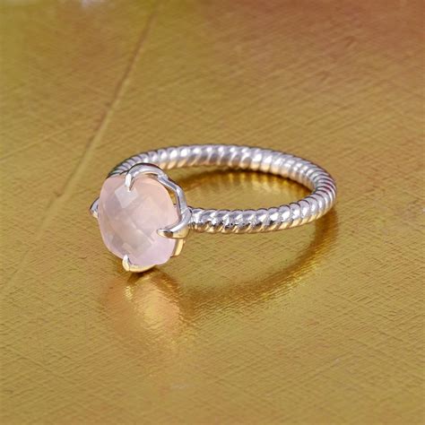 splendid rose quartz ring handmade ring 925 sterling silver etsy uk
