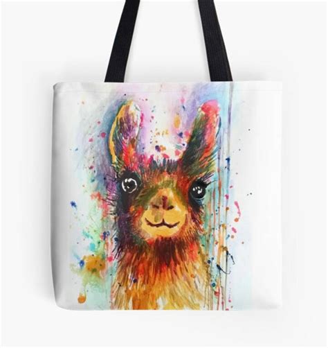 Llama Tote Bag Totes Llama Peru Alpaca Llama Bag Llama Accessories